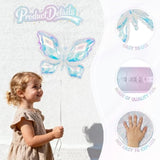 Iridescent Butterfly Balloons, 6 Pcs Iridescent Butterflies Foil Balloons Rainbow Clear Balloons Helium For Butterfly Themed Wedding Birthday Spring Garden Baby Shower Party Decorations