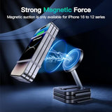 3 In 1 Charging Station For Iphone 16/15/14/13/12 Series, Travel Charger For Multiple Devices For Airpods 4/3/2/Pro,Wireless Charger Magnetic Charging For Apple Watch S10 Series(Black)