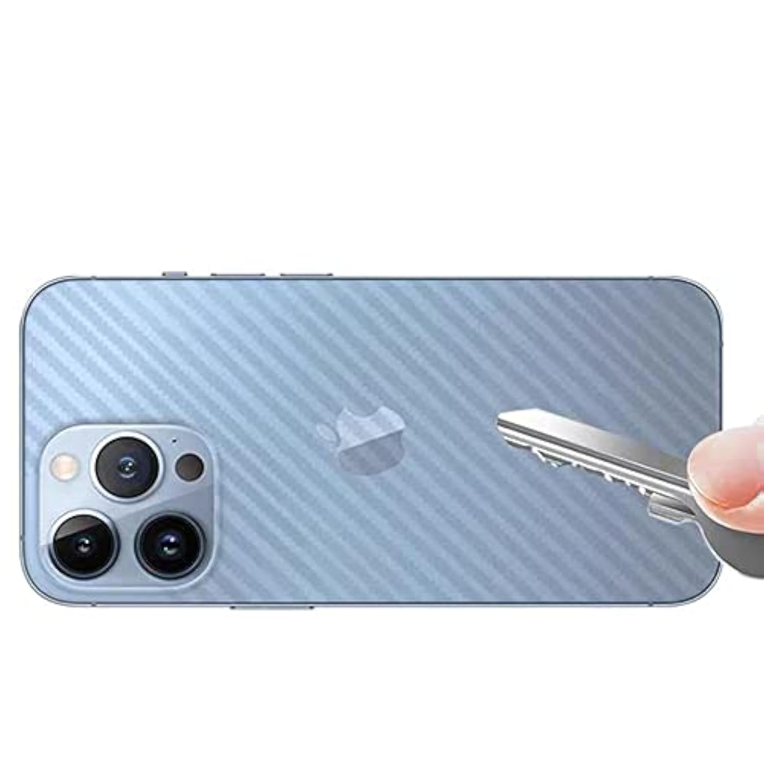 For Iphone 13 Pro Max Back Screen Protector 3D Carbon Fiber Ultra Thin Protective Film-2 Packs-Transparent