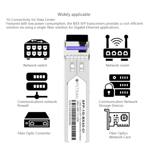 1000Base-Bx Bidi Sfp Optical Transceiver Module Compatible With Cisco Mgbbx1D 1490Nm-Tx/1310Nm-Rx 20Km Dom Simplex Lc Smf
