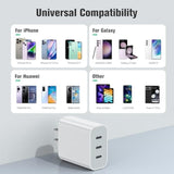 Usb C Charger Block, 35W 3-Port Usb C Charger, Iphone Charging Adapter With Pd 3.0 Power Delivery Compatible With Iphone 16/16 Pro/15/14/13/12/11, Galaxy, Pixel And More