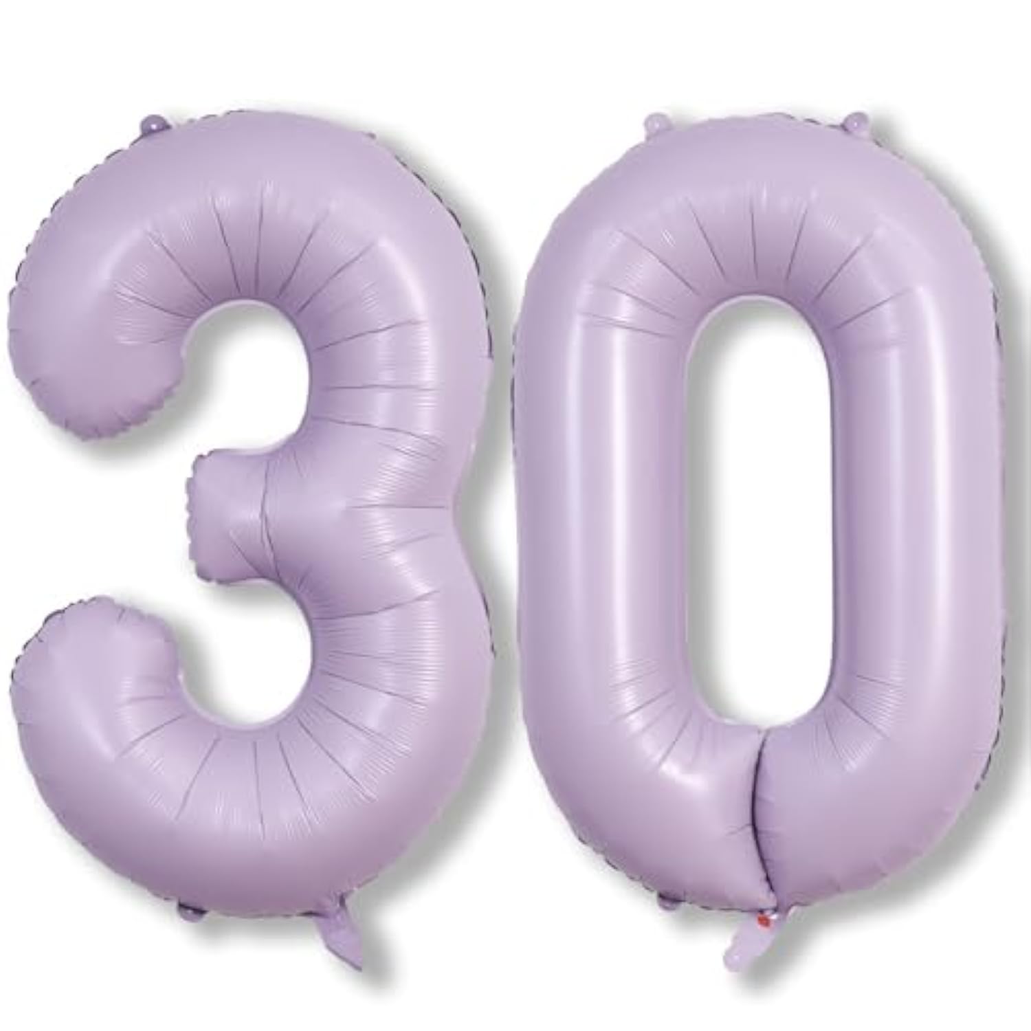 30Th Birthday Balloons Pastel Purple For Women, 40 Inch Giant Dusty Light Purple Mylar Foil Number 30 Balloons Kit, Lilac Helium 30 Balloons For Thirty Anniversary New Year Party Decorations Supplies
