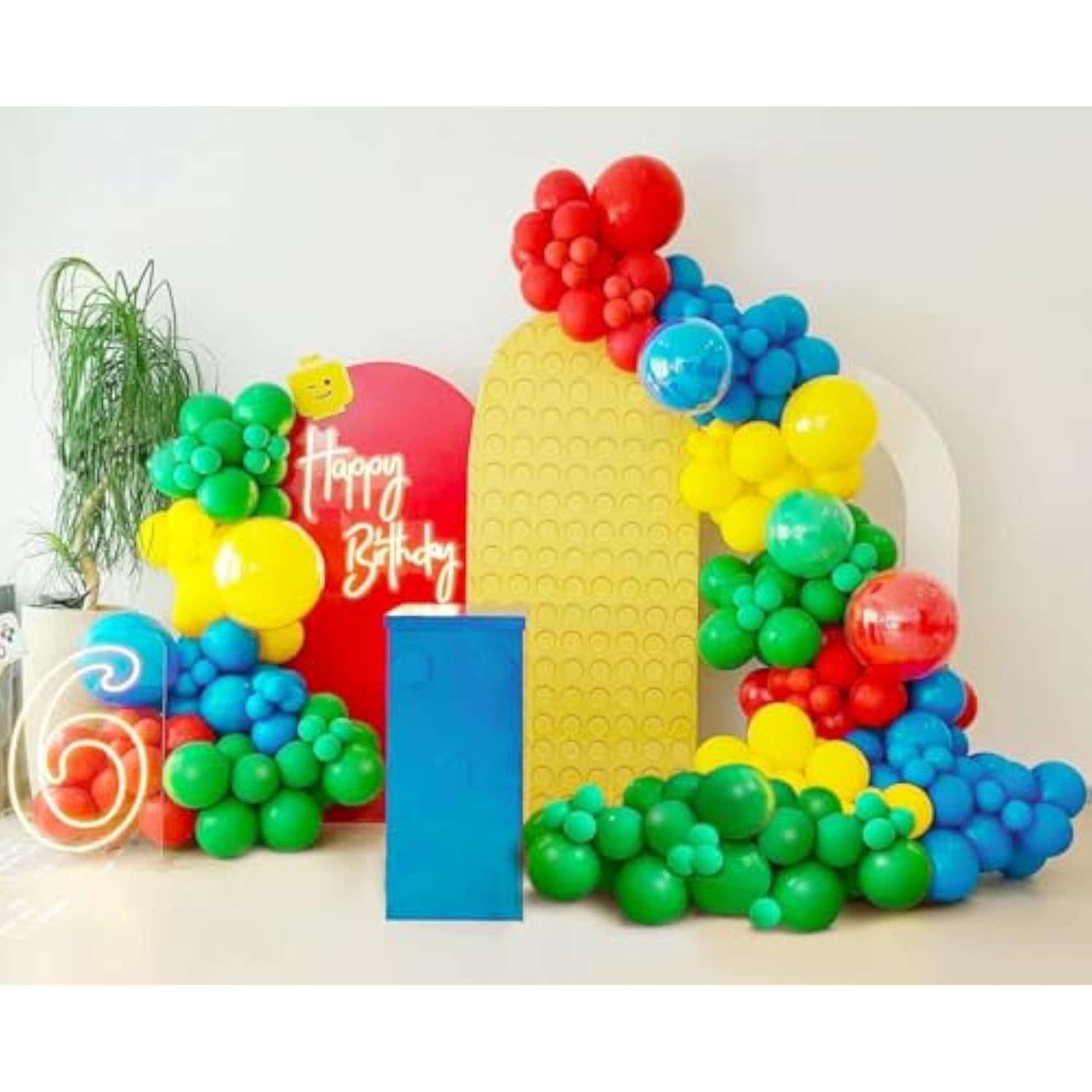 Red Yellow Blue Green Balloons, 60Pcs 12 Inch Latex Bailoons Colourful Confetti Bailoons For Baby Shower Carnival Circus Birthday Party Decorations