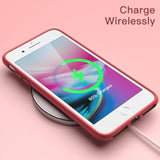 Red Silicone Case for iPhone SE 3/2, iPhone 8/7, Full Body Protective Cover with Soft Microfiber Lining, Shockproof and Wireless Charging Compatible