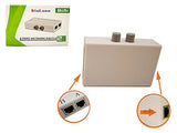 Rj45 Splitter Selector Switch, 2 Ports Network Switch Splitter Selector Hub 2-In 1-Out Or 1-In 2-Out 100M T 2-Way Rj45 Ethernet Network Push Button Metal Mini Switch Box