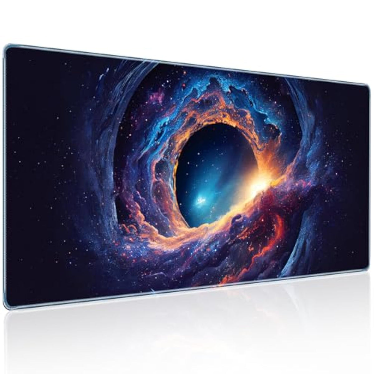 Large Gaming Mouse Pad, Technological Nebula Style Professional Gaming Mousepad, Nonslip Waterproof Rubber Base Mouse Pad For Gaming & Office & Home, 31.5 X 11.8Inch Full Desk Mouse Pad