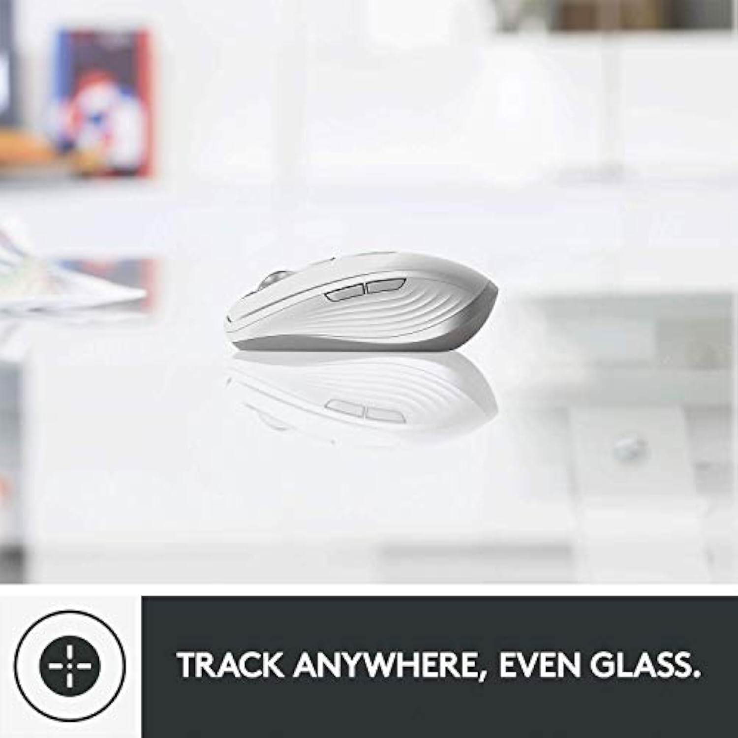 Logitech MX Anywhere 3 for Mac – Wireless, Ultrafast Magnetic Scrolling, Any Surface, 4000DPI Sensor, USB-C, Bluetooth,MacBook Pro/ Air,iMac,iPad Compatible - Pale Grey