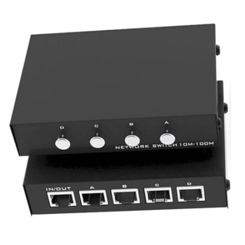 Ethernet Cable 4 Port Rj45 Network Switch 4 In 1 Out 1 In 4 Out 100M 1000M Man