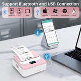 Label Maker Machine With Tape, T003 Thermal Label Maker, 2 Inch Bluetooth Label Printer Compatible With Phone & Pc, Sticker Printer Barcode Thermal Maker For Small Business, Home, School