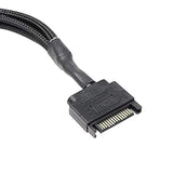 Sata To 3 Pin 4 Pin Fan Adapter,15Pin Sata To 4 X 3 Pin / 4 Pin 12V Pc Case Fa