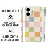 Trendy Checkered Girly Soft Slim Case for iPhone 6.1 Protective Phone Cover for Women Girls