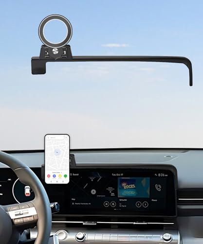 Car Phone Holder for Hyundai Kona/EV/Kona Electric 2024 2025 2026 Accessories Apply to 12.3 Inch Touch Screen Fixed Clip Magnetic Cell Phone Mount