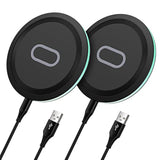 2Pack Samsung Galaxy S25+ S25 Plus Ultra Edge Wireless Charger 15W Fast Charging Pad For S24 S23 S22 S21 S20 Ultra 5G Fe S10 S9 S8 S7 S6, Note 20 10 9 8, Google Pixel 9 Pro Xl Fold 8 7 6, Iphone 16 15