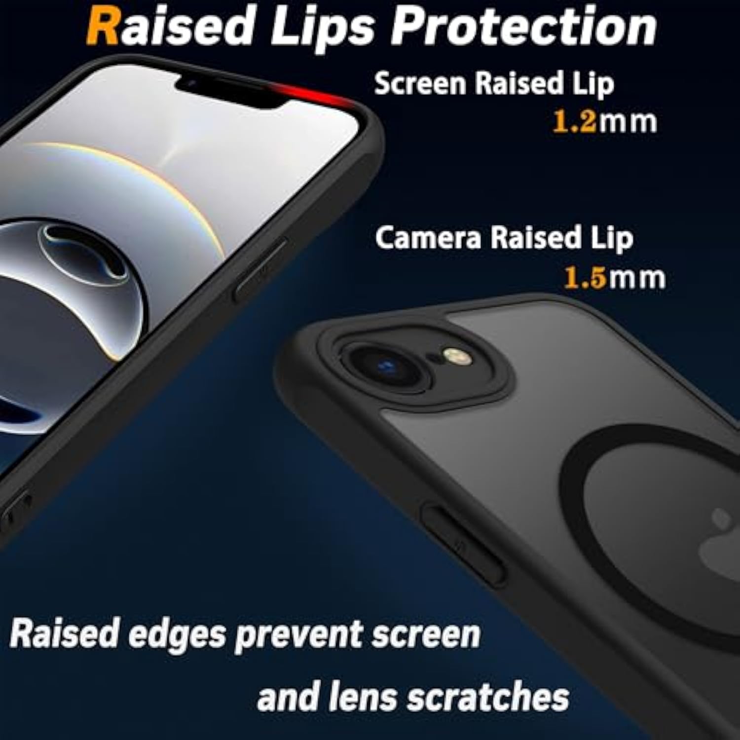 Magnetic For 16E Case [Mil-Grade Drop Protection] [Compatible With Magsafe] Shockproof Slim Translucent Matte Protective Phone Case, Black