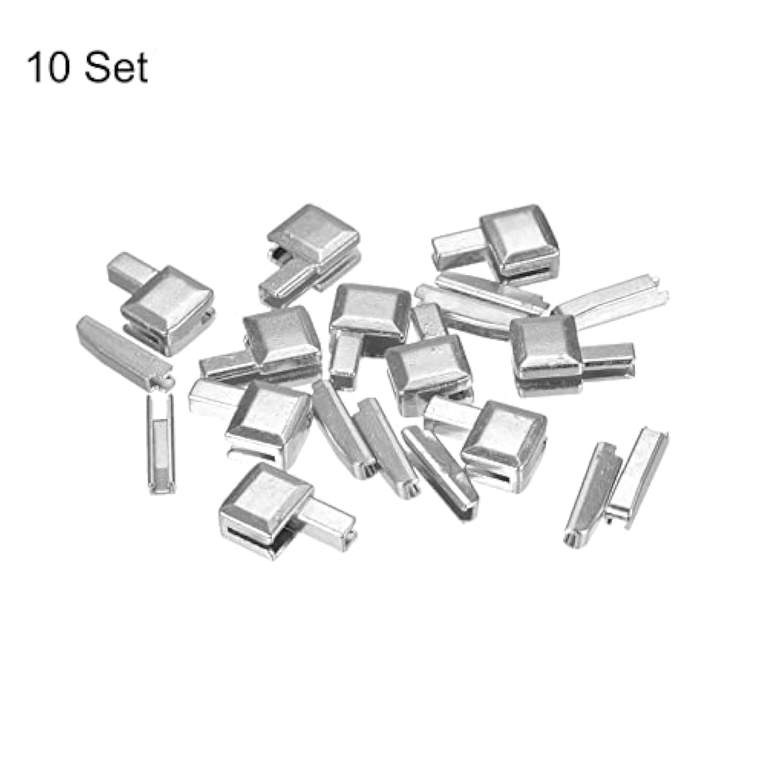 10Sets Zipper Repair Kits, 5 Retainers Box & Insertion Pins, Metal Lat