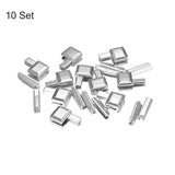 10Sets Zipper Repair Kits, 5 Retainers Box & Insertion Pins, Metal Lat