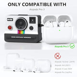 Retro Silicone Case for Apple AirPods Pro 3rd Generation, Cute Designer AirPods Pro 3 Case Cover with Accessories, AirPods Pro 3 Protector Case