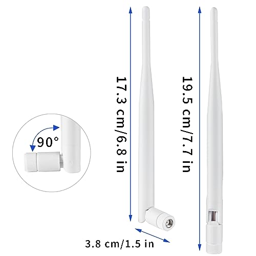 Dual Band 2.4Ghz 5Ghz 9Dbi Wifi Antenna With Pr-Sma Male Connector For Reolink Security Camera Dvr Recorder Wifi Router Surveillance Monitor (Pack Of 2),