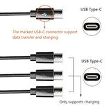 Usb Type C Splitter Charging Cable,1Ft 4 In 1 Multi Charging Cable, Usb A To 4