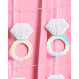 Diamond Ring 3D Banner - 5 Ft. | Engagement Party Decoration, Tying The Knot Proposal Decor, Bachelorette Backdrop, Just Married, Bridal Shower, She Said Yes