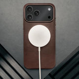 Premium Leather Case Compatible With Iphone 17 Pro Max 6.9” 2025 – Genuine Leather Magsafe Compatible, Ultra Slim Bumper Case (Dark Brown)