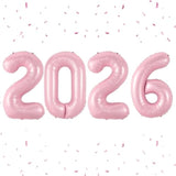 40in Pink 2026 Foil Balloons for New Year Christmas & Graduation Party