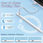 Stylus Pen For Ipad Apple: Fast Charge For Ipad Pencil Apple Pen With Palm Rejection Tilt Sensitivity - Pen For Ipad 10/9/8/7/6, Ipad Pro 12.9"/11"/13" M4, Ipad Mini 6/5, Ipad Air 5/4/3/11"-13" M2