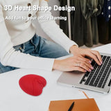 Wireless Bluetooth Mouse Cute Heart Shape Mouse 2.4Ghz & Bluetooth Dual Mode 1000Dpi Optical Computer Mice With Usb Receiver Portable Travel Cordless Mouses For Laptop Pc Computer Desktop Gift(Red)