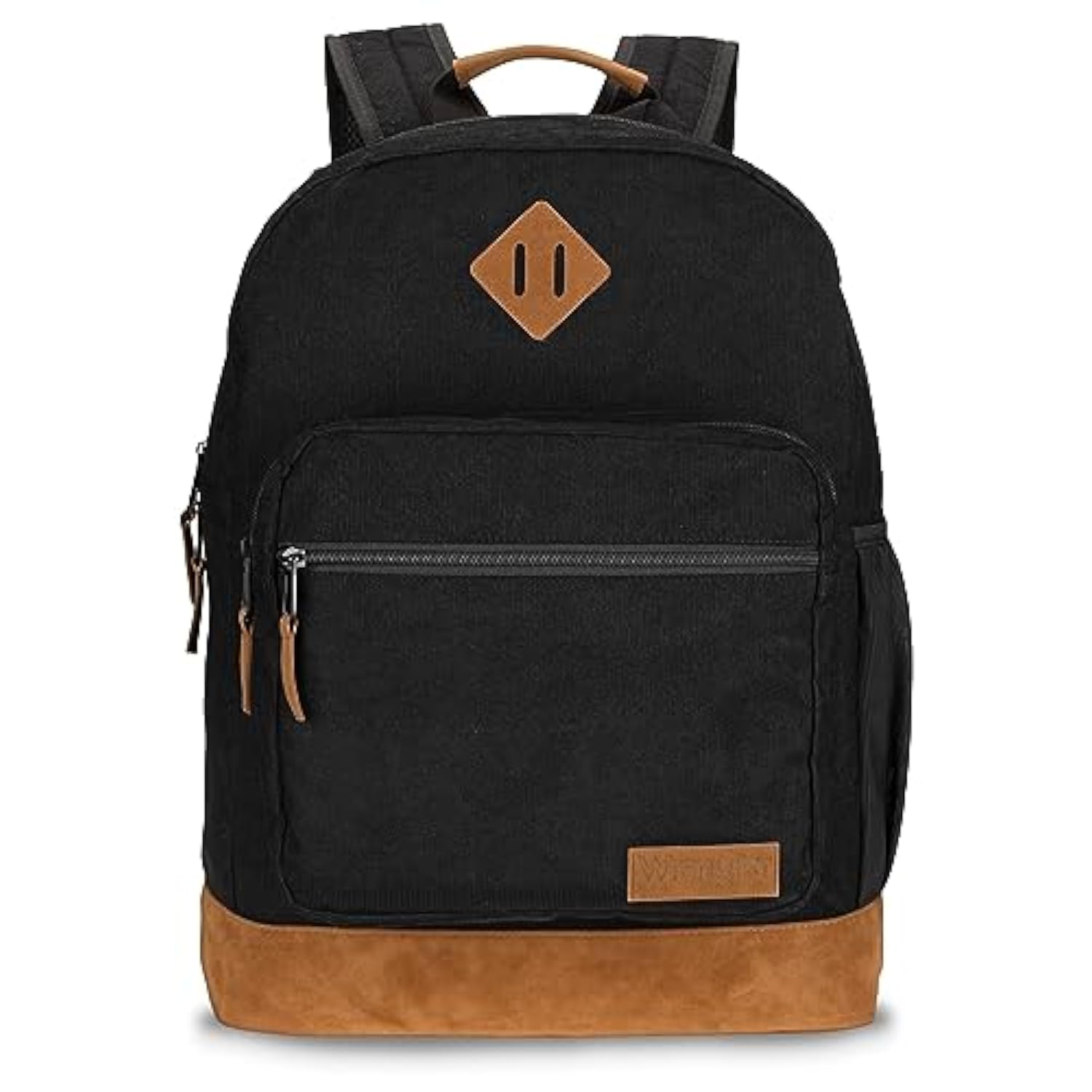 Yellowstone Sturdy Backpack For Travel Classic Logo Water Resistant Casual Daypack For Travel With Padded Laptop Notebook Sleeve (Black Corduroy)