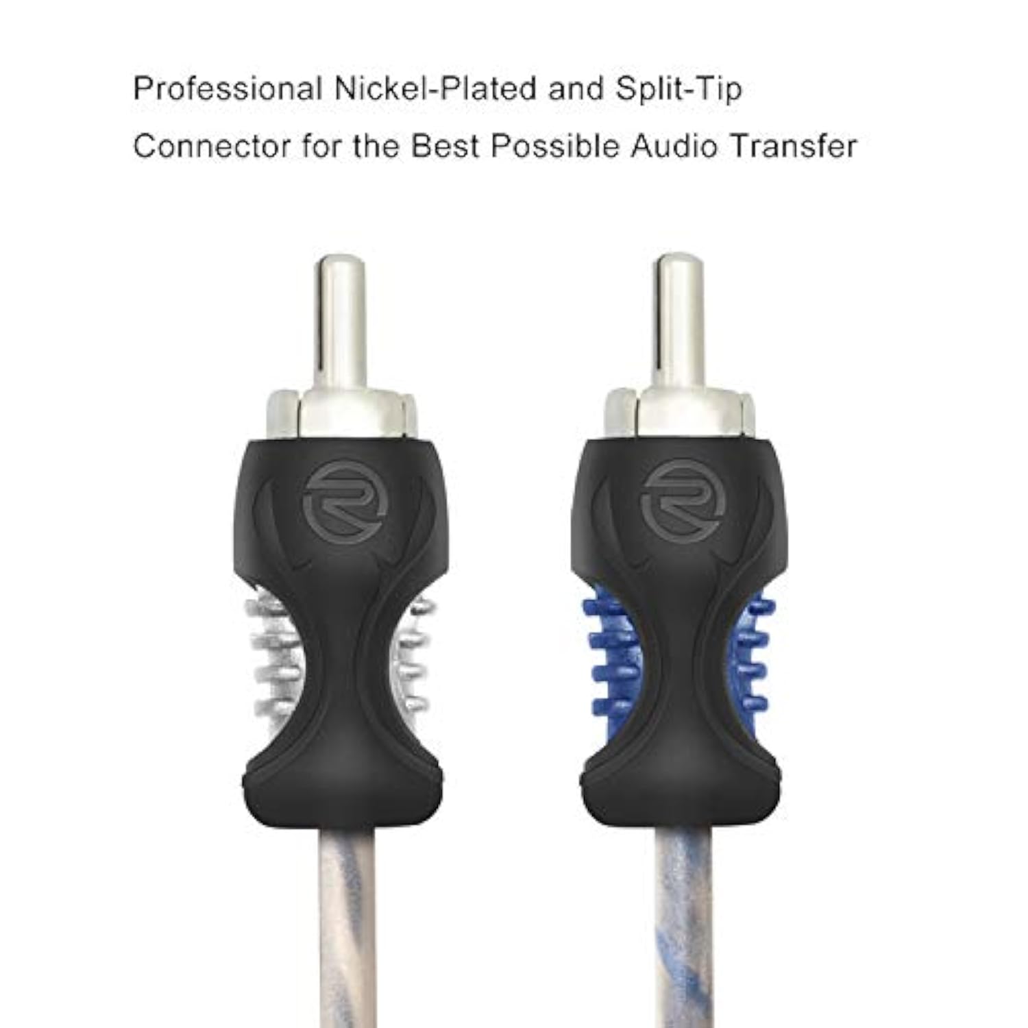 RECOIL RCI217-2 99.99% Oxygen Free Copper 17ft 2-Channel RCA Audio Cable Twisted Pair with Noise Reduction 2 Pack