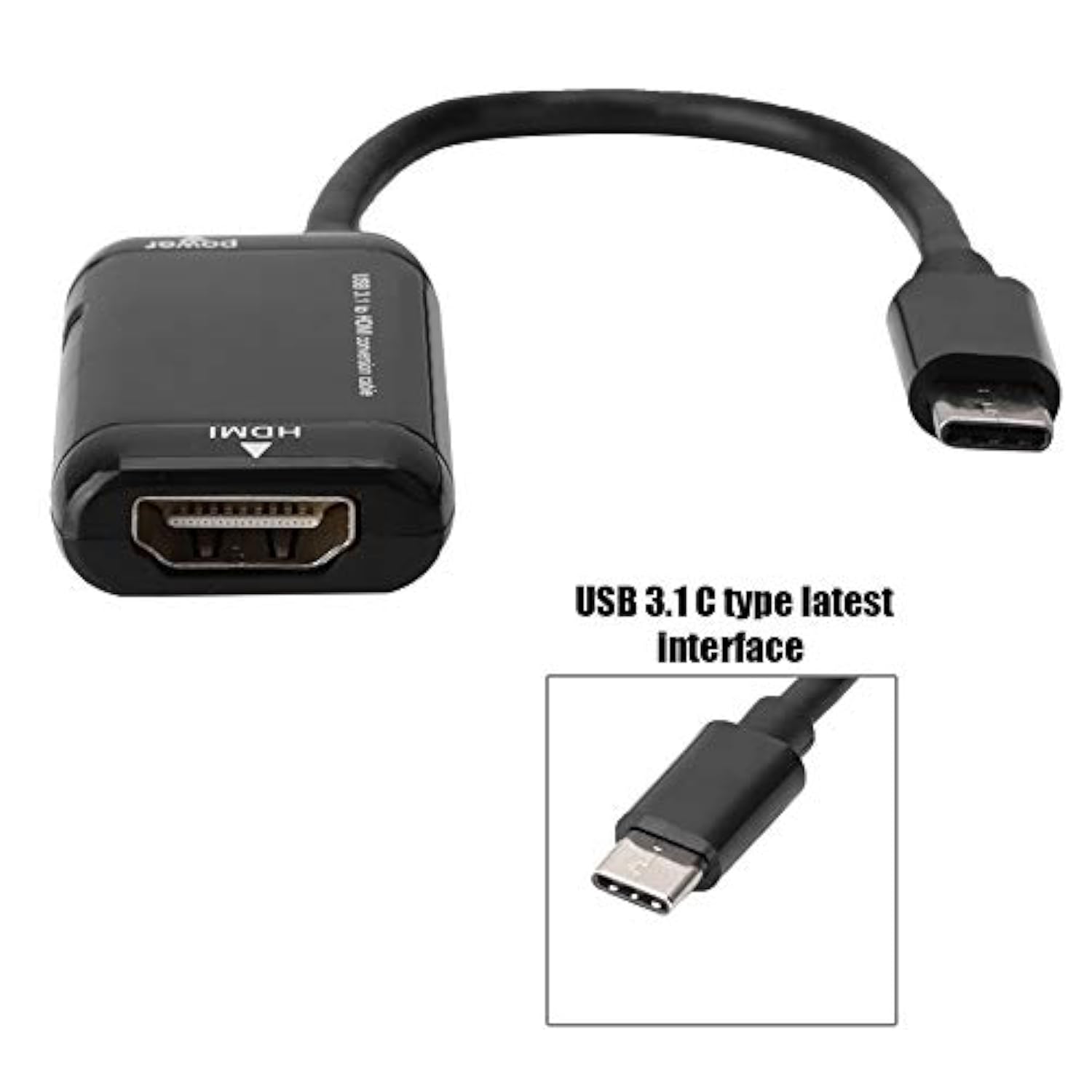 Usb C To Hdmi Adapter, Usb Type-C To Hdmi Adapter 12 Cm Usb 3.1 Cable 1080P Fo