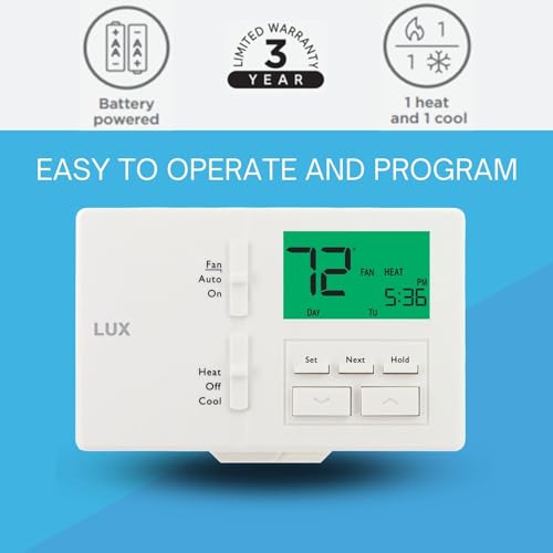 Ltx100E Programmable 7 Day Thermostat; 1 Heat, 1 Cool