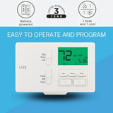 Ltx100E Programmable 7 Day Thermostat; 1 Heat, 1 Cool