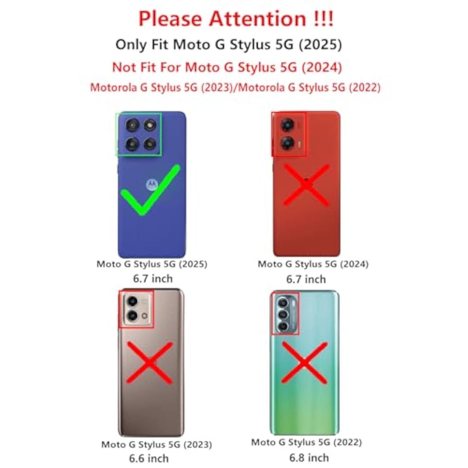Smky For Moto G Stylus 5G 2025 Case,With Screen Protectors And Camera Cover,16Ft.Drop Tested Cover With Magnetic Kickstand Protective Case For Moto G Stylus 5G 2025, Blue