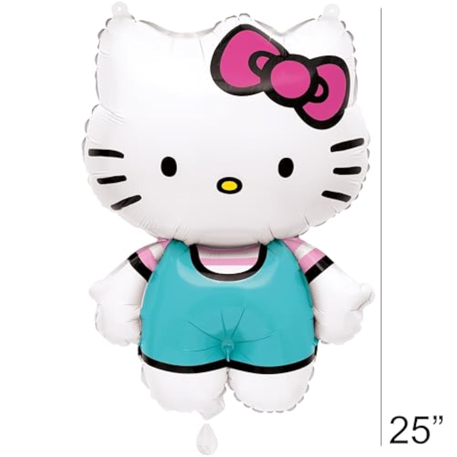 Hello Kitty Balloons | Set of 9 | Large 25" Hello Kitty Balloon (1) and 12" Balloons (8) | Sticker | Hello Kitty Birthday Decorations and Party Supplies | Officially Licensed