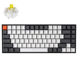 K2 75% Layout 84 Keys Hot-Swappable Bluetooth Wireless/Usb Wired Mechanical Keyboard For Mac With Super Banana Switch/Double-Shot Pbt Keycaps/White Led Backlit For Windows Version 2