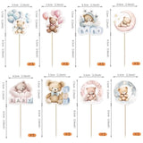 40 Pack Baby Bear Cupcake Toppers Pink Or Blue Goodnight Bear Cupcake Picks Gender Reveal Theme Cake Decorations For Boy Or Girl Baby Shower Kids Birthday Party Supplies