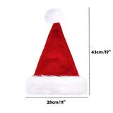 Children Christmas Santa Hat,Kids' Double-Layered Luxury Plush Christmas Santa Claus Xmas Cap Hat(2Pcs)