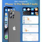 Design For Iphone 12 Pro Max Case Waterproof, Full Body Underwater Dustproof Shockproof Case Built-In Screen Protector - Clear