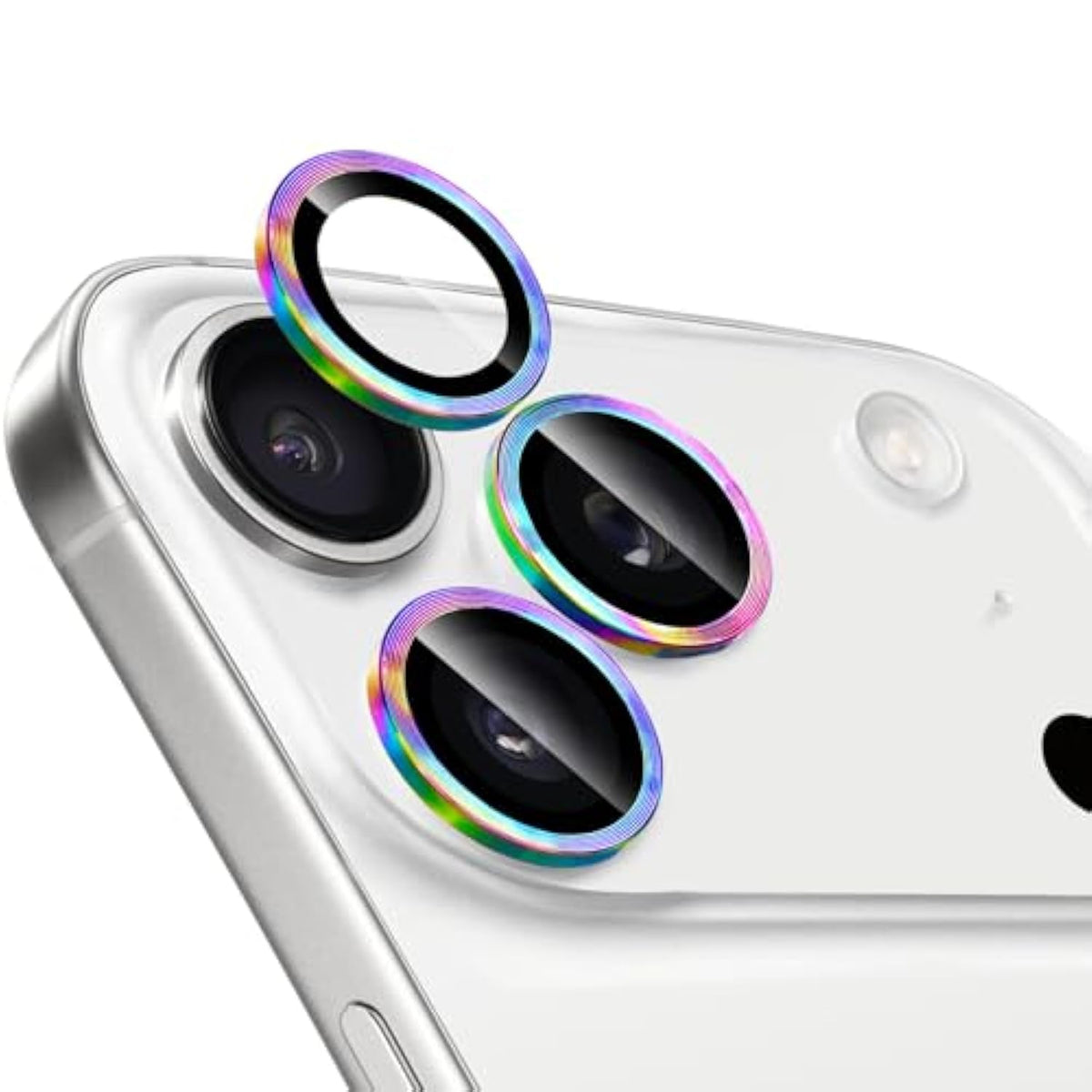 Camera Lens Protector For Iphone 17 Pro / 17 Pro Max, 9H Ultra-Thin Tempered Glass,Metal Individual Camera Cover Accessories, Colorful