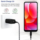 Android Phone Usb C Type C Fast Charger Compatible For Motorola G9 G8 G7 Power/Edge 5G Uw/Edge/G Play/G Power/G Stylus 2024 2023/One 5G Uw Ace/G Pure/X4 Z Z2 Z3 Z4,Fast Wall Plug C Type Charging Cable