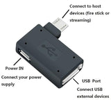 Otg Cable Adapter For Fire Stick 4K Max,Added Memory To Your Fire Tv Stick,Compatible With Streaming Android Phone Tablet Etc Device 3-Pack