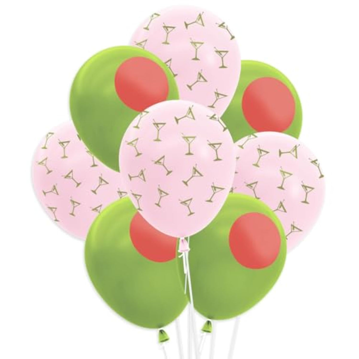 24Pack Dirty Martini 12-Inch Latex Balloons Olive Cocktail Party Decor