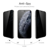 JETech Privacy Full Coverage Screen Protector for iPhone 11 Pro Max/XS Max 6.5-Inch, Anti-Spy Tempered Glass Film, Edge to Edge Protection Case-Friendly, 2-Pack
