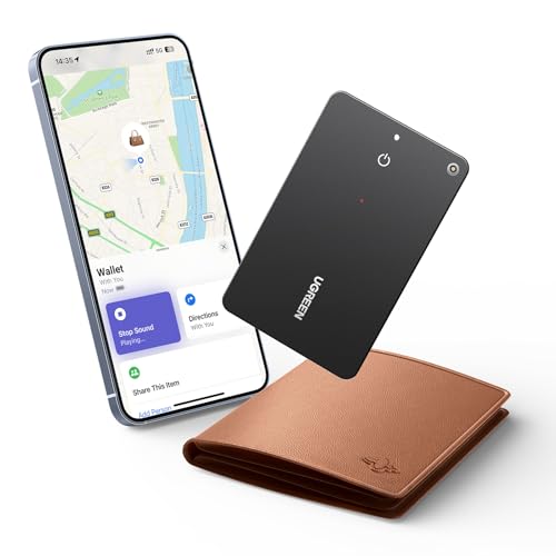 Finetrack Slim Wallet Tracker Card (Ios Only), Bluetooth Tracker Card Finder 0.07In &Ip68 Waterproof &One Charge Lasts A Year, Work With Apple Find My Rechargeable Tracker[Apple Mfi Certified]