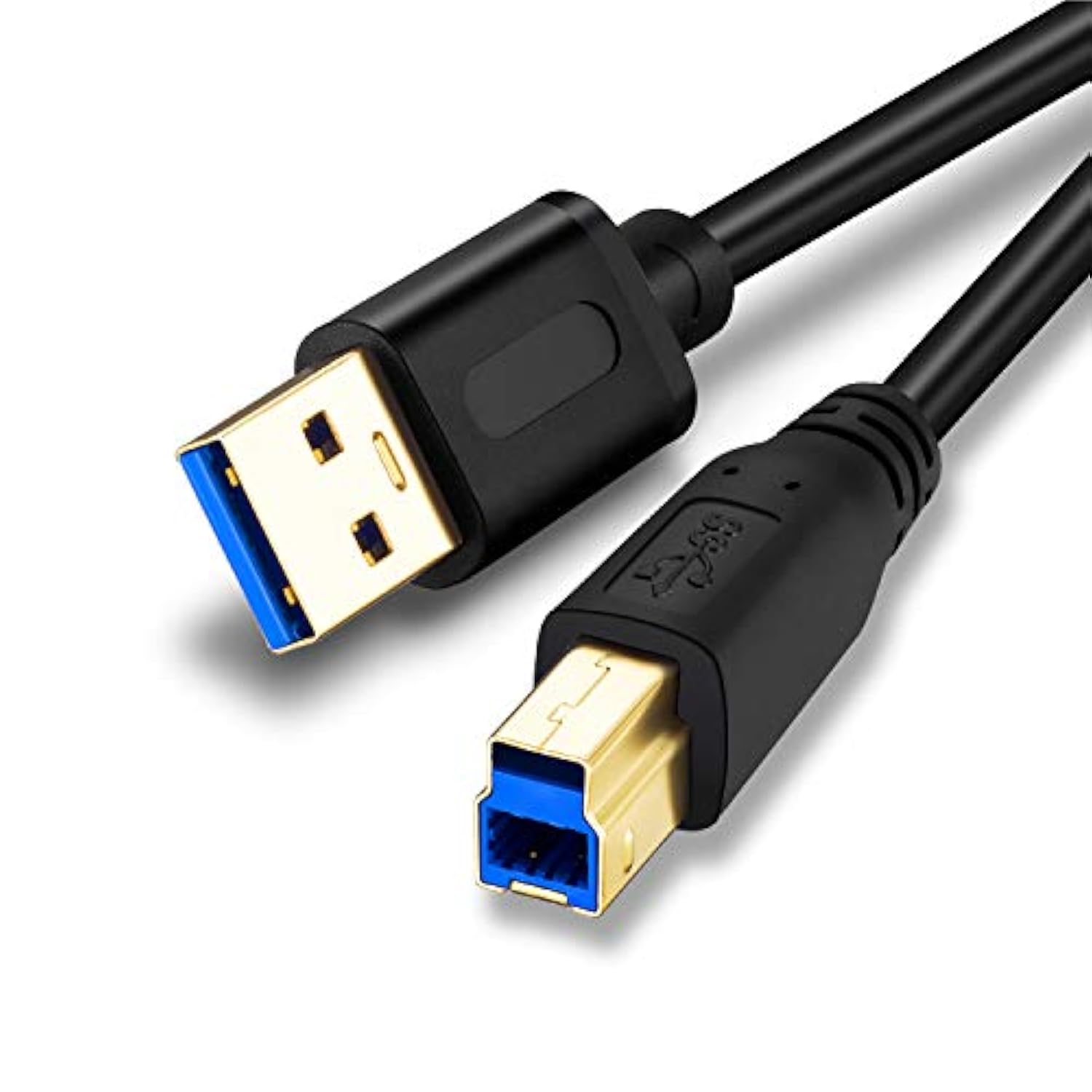 Usb 3.0 Cable A Male To B Male 25Ft,Superspeed Usb 3.0 A-B/A Male To B Male Cable - For Scanner, Printers, Desktop External Hard Drivers And More(25Ft/8M)