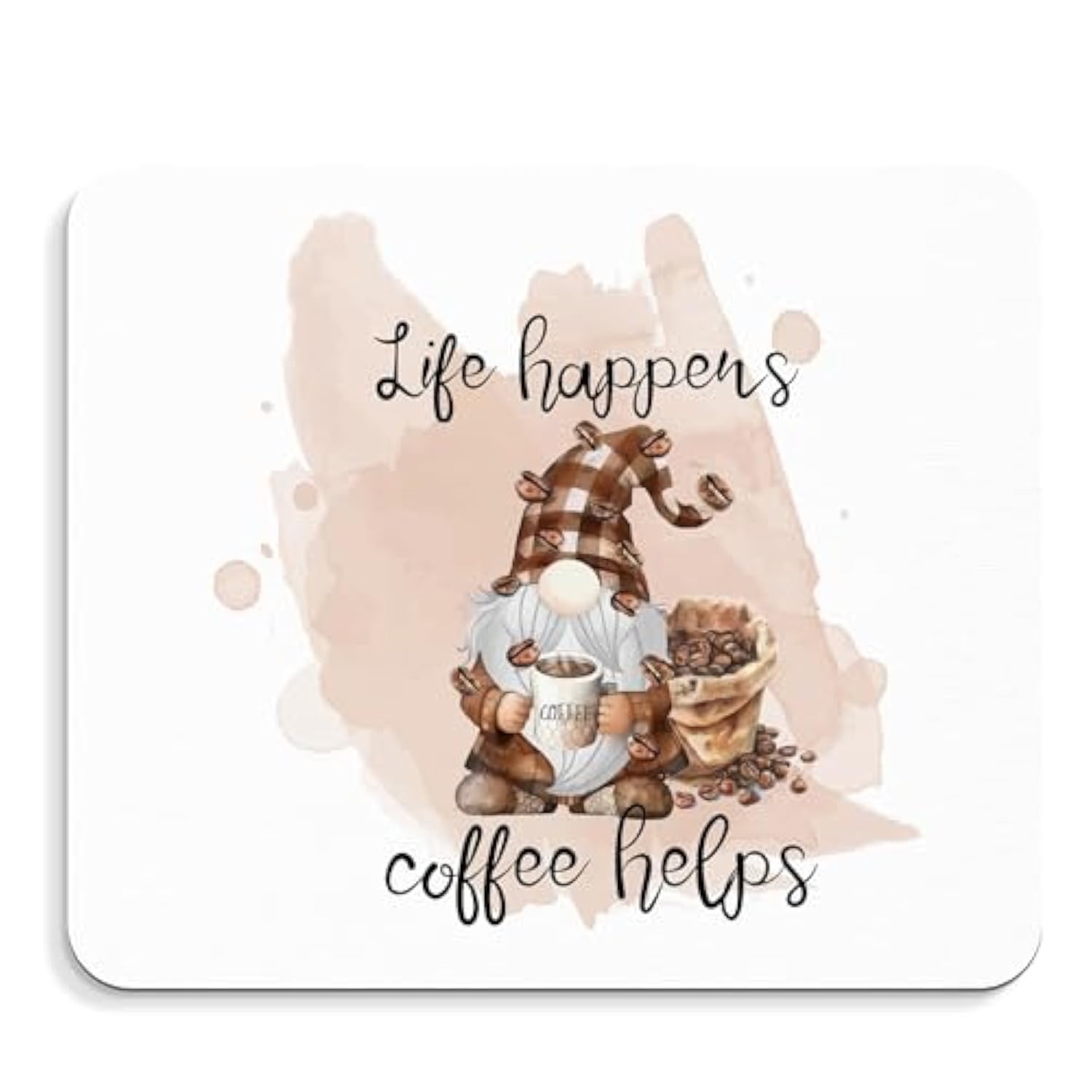 Coffee Gnomes Mouse Pad - Cute Mousepad For Office Desk, Funny Decor, Gifts For Coffee Lovers And Coworkers, 9.5X8 Inches