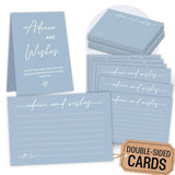 Blue Advice And Wishes Cards Baby Shower Decorations - 50 Pcs Baby Shower Advice Cards For Parents To Be, Wedding Well Wishes For The Mr And Mrs, Wish Card For Graduation, Christmas