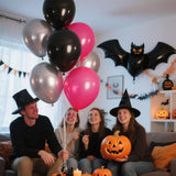 Gender Reveal 30 Pcs Balloons Set,Birthday Party Hot Pink Decorations 12 Inch Hot Pink And Black Latex Balloons Black Pink Party Supplies For Birthday Wedding Anniversary