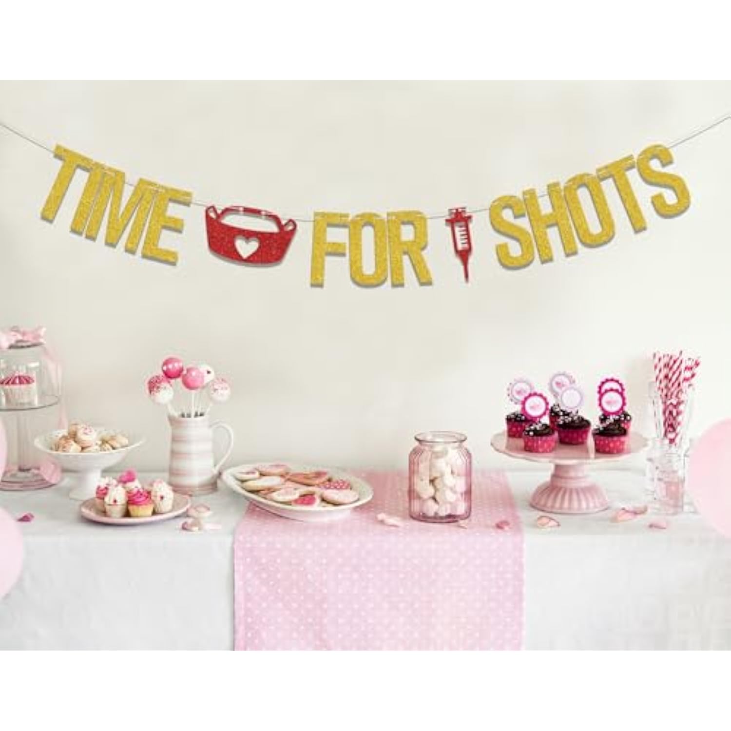 Time For Shots Banner,Nurses Call The Shots Banner,Nurse Graduation Party Decorations,Congrats Future Nurse Party Decor,I Will Stab You,2025 Nursing School Survivor Graduation Party Supplies Gold Red